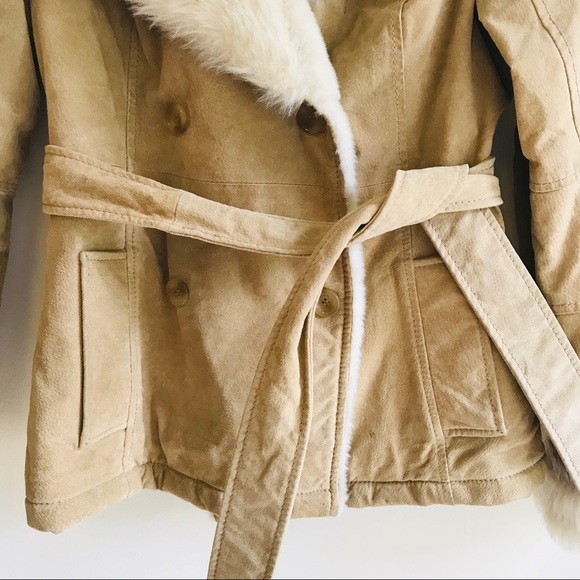 Women’s Wilson Tan Leather Fur Lined Jacket Size Small - Picture 3 of 8